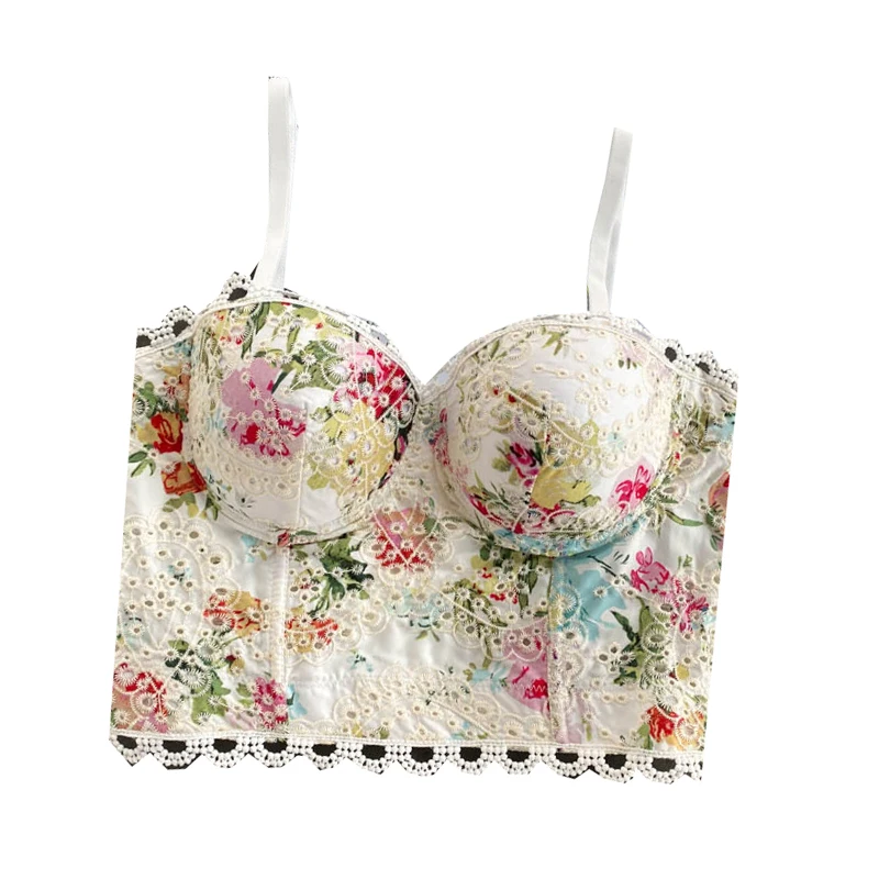 Summer new style ladies embroidered flower blouse, lace flower V-neck halter, outer wear and inner camisole bra
Summer new style ladies embroidered flower blouse, lace flower V-neck halter, outer wear and inner camisole bra