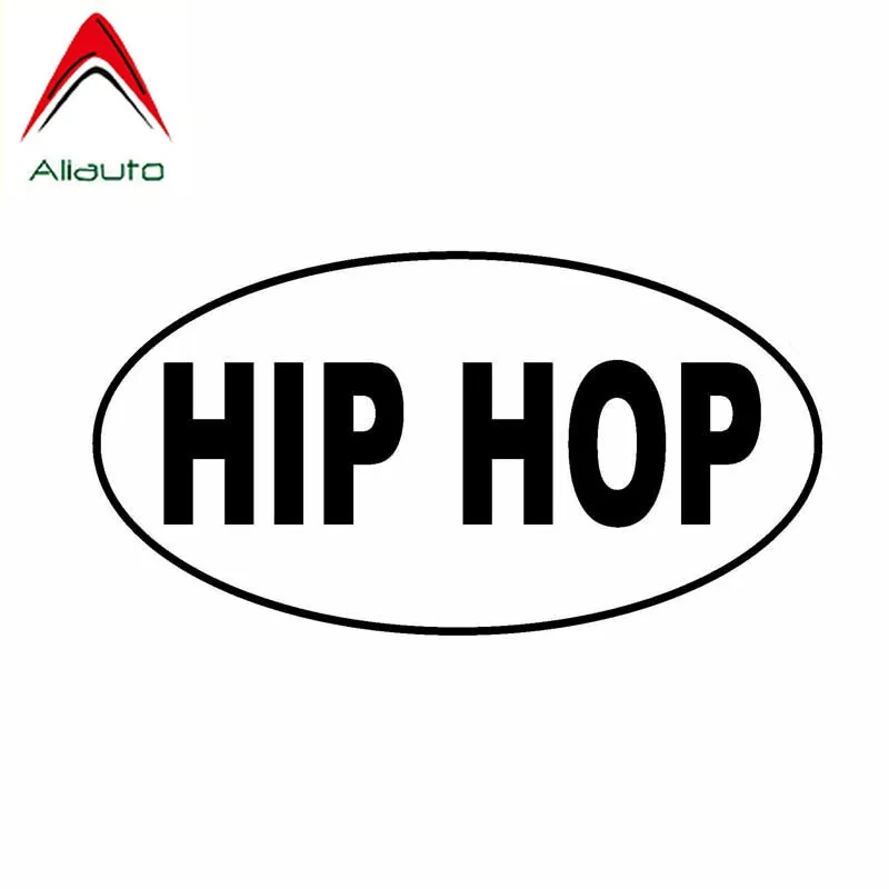 

Aliauto Personality Car Sticker Hip Hop Oval Vinyl Waterproof Sunscreen Anti-UV Reflective Decal Black/Silver,13cm*7cm