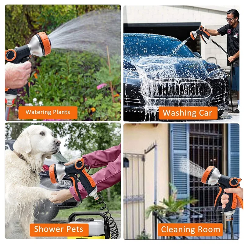 Novel-Garden Hose Nozzles Kit 8 Adjustable Patterns Hose Spray Nozzle Watering Accessories for Garden Watering Lawn Washing
Novel-Garden Hose Nozzles Kit 8 Adjustable Patterns Hose Spray Nozzle Watering Accessories for Garden Watering Lawn Washing