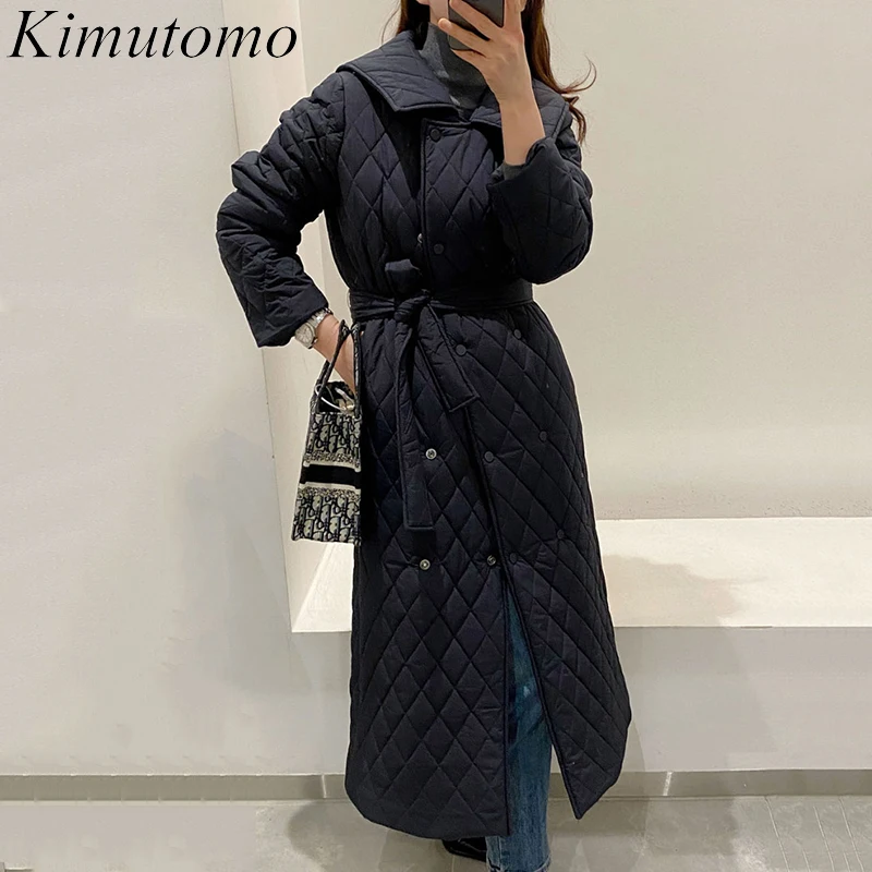 Шикарное длинное хлопковое пальто Kimutomo, Женское зимнее Новое корейское винтажное пальто в клетку с отложным воротником и двойной грудью, со...
Шикарное длинное хлопковое пальто Kimutomo, Женское зимнее Новое корейское винтажное пальто в клетку с отложным воротником и двойной грудью, со...