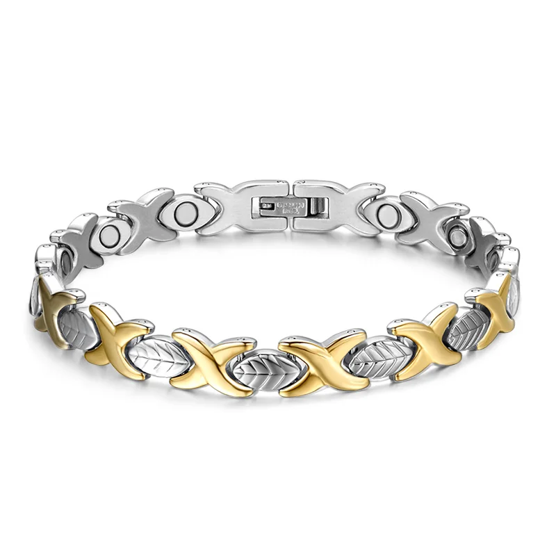 Steel Gold Color magnet healing germanium bracelets for men and women marriage anniversary gift party happy good luck jewelry
Steel Gold Color magnet healing germanium bracelets for men and women marriage anniversary gift party happy good luck jewelry