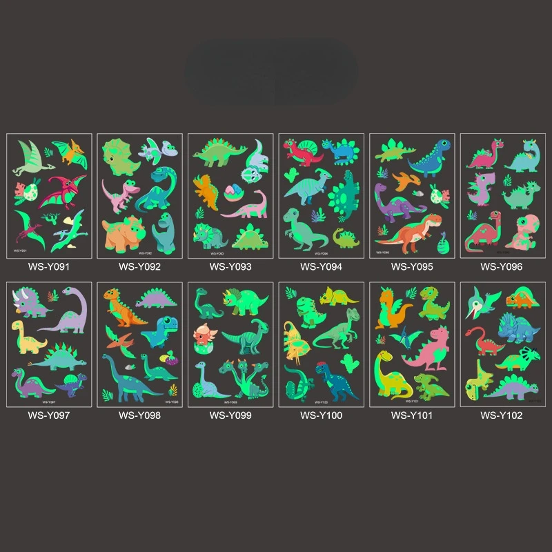 Reward Sticker Fake Tattoo Dinosaur Luminous Tattoo Stickers Children's Cartoon Fun Tyrannosaurus Rex Waterproof Temporary
Reward Sticker Fake Tattoo Dinosaur Luminous Tattoo Stickers Children's Cartoon Fun Tyrannosaurus Rex Waterproof Temporary
