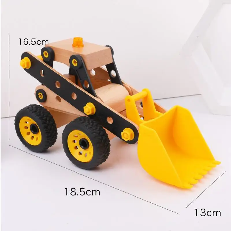 Wooden children's puzzle disassembling building blocks engineering truck excavator DIY assembly toys
Wooden children's puzzle disassembling building blocks engineering truck excavator DIY assembly toys