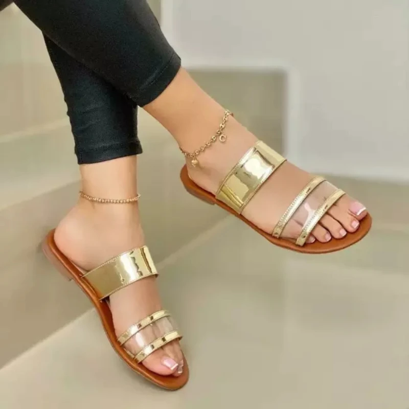 2021Summer New Women Fashion PU Leather ComfortableTransparent Stripe Flat Sandals Leisure Beach Shoes HotSale Woman Shoes KM228
2021Summer New Women Fashion PU Leather ComfortableTransparent Stripe Flat Sandals Leisure Beach Shoes HotSale Woman Shoes KM228