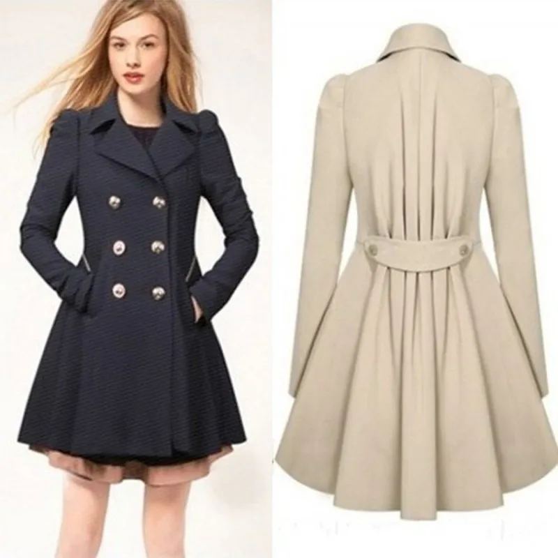 Women's Slim Double Breasted Trench Coat Fashion Outwear Overcoat Windbreaker
Women's Slim Double Breasted Trench Coat Fashion Outwear Overcoat Windbreaker