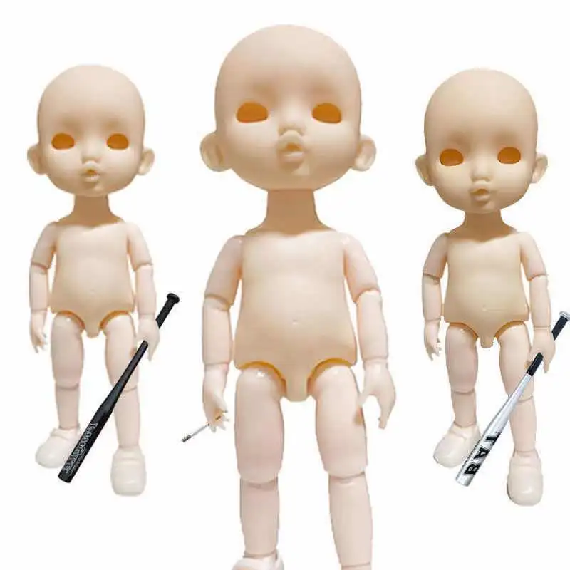 17 cm OB11 Dolls Makeup Naked Nude BJD Body Baby With 3D Real Eyes Lovely Girl Gifts DIY BJD Doll 13 Jointed
17 cm OB11 Dolls Makeup Naked Nude BJD Body Baby With 3D Real Eyes Lovely Girl Gifts DIY BJD Doll 13 Jointed