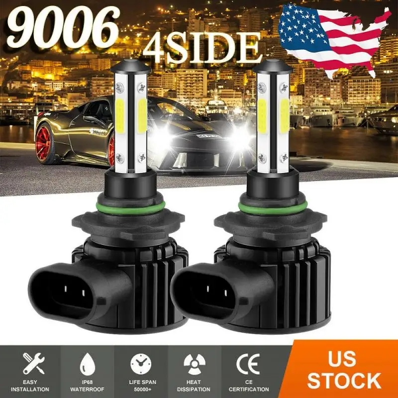 F8 9006 8000LM Combo 4-Side LED Headlight Kits High Low Beam Bulb 6000K 22W Car Led Lights Super Bright COB Lamps 
F8 9006 8000LM Combo 4-Side LED Headlight Kits High Low Beam Bulb 6000K 22W Car Led Lights Super Bright COB Lamps