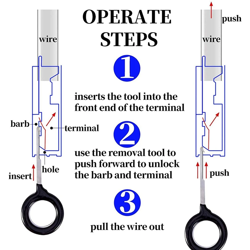 Terminal Removal Tool Kit for Car, Wire Connector Pin Release Key Extractor Tools Set for Most Connector Terminal(41 Pieces)
Terminal Removal Tool Kit for Car, Wire Connector Pin Release Key Extractor Tools Set for Most Connector Terminal(41 Pieces)