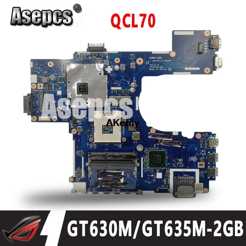 Asepcs QCL70 LA 8222P REV2.0 материнская плата для ноутбука ASUS K75VJ тест оригинальная GT630M/GT635M