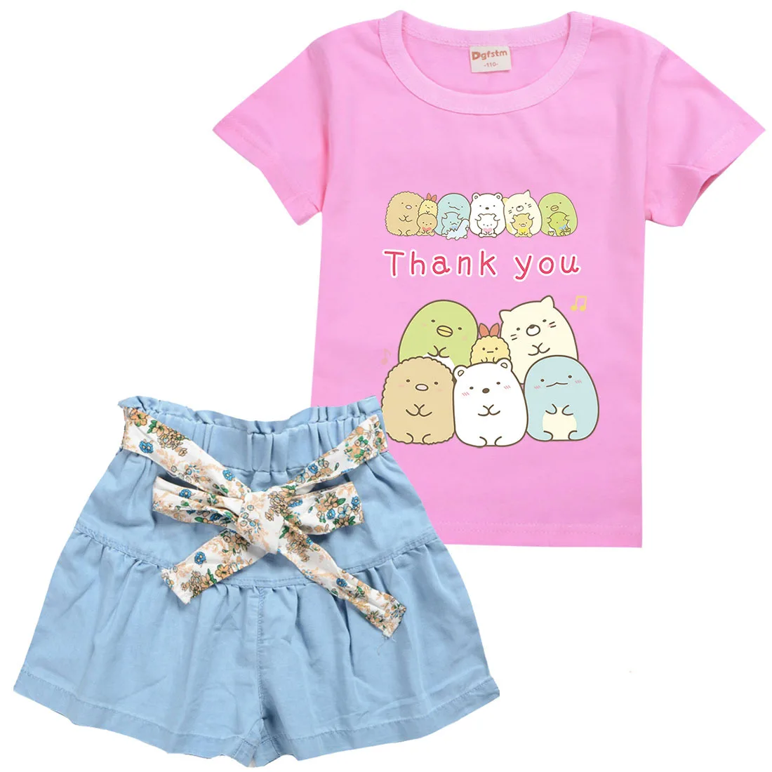 Cartoon Sumikkogurashi T Shirt Kids Cotton T-shirt Denim Shorts 2pcs Set Newborn Baby Girl Clothes Children Cotton Summer Outfit
Cartoon Sumikkogurashi T Shirt Kids Cotton T-shirt Denim Shorts 2pcs Set Newborn Baby Girl Clothes Children Cotton Summer Outfit
