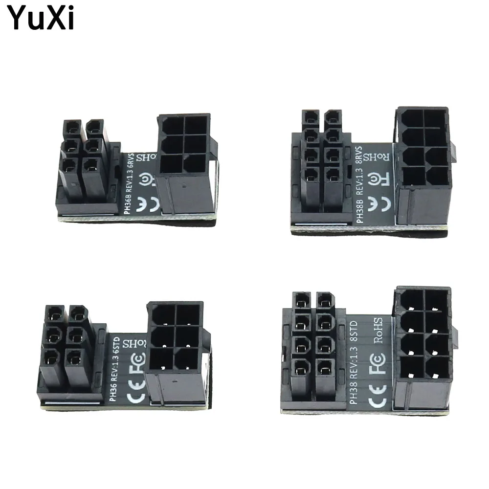 ATX 6pin 8pin Male 180 Degree Angled to 6pin/8Pin Female Power Adapter For Desktops Graphics Card Port Connector
ATX 6pin 8pin Male 180 Degree Angled to 6pin/8Pin Female Power Adapter For Desktops Graphics Card Port Connector