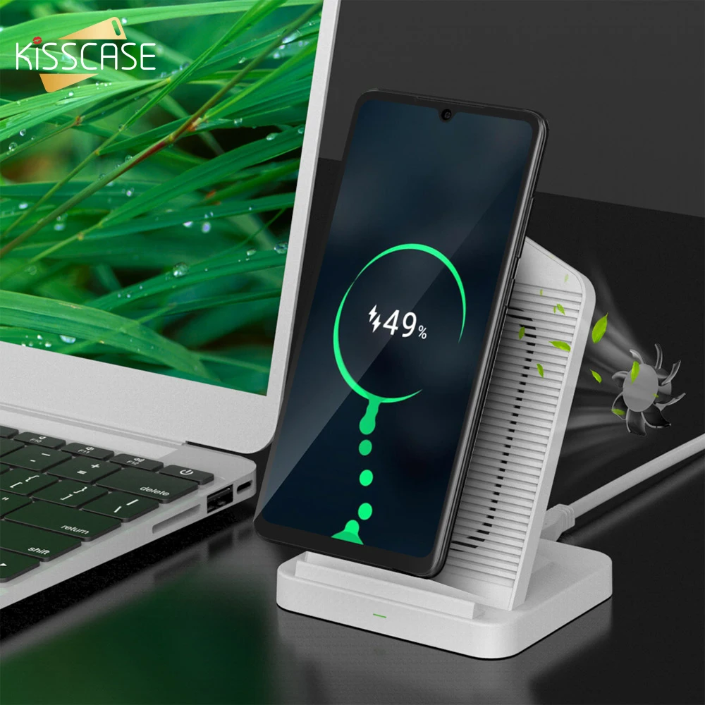 KISSCASE универсальное беспроводное зарядное устройство QI для Samsung Note10 Plus S10 S8 S9