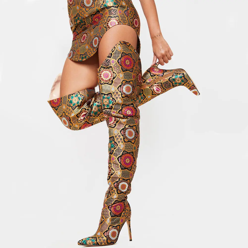 SARAIRIS Luxury Female Pointed Toe Boots Fashion Flower High Heels Knee High Boots Women Brand Classic Party Shoes Woman
SARAIRIS Luxury Female Pointed Toe Boots Fashion Flower High Heels Knee High Boots Women Brand Classic Party Shoes Woman