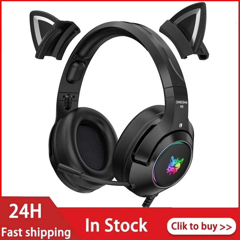 New K9 Black Demon Version Cat Ear Gaming Headphones With Mic RGB Luminous Mobile Phone Computer Noise Reduction Headset
New K9 Black Demon Version Cat Ear Gaming Headphones With Mic RGB Luminous Mobile Phone Computer Noise Reduction Headset