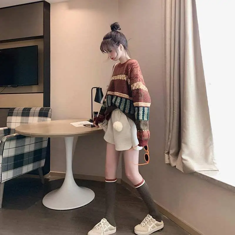 Retro Women's Sweater Literary All-match Sweater Autumn and Winter Women's Lazy Wind Korean Style Loose Knit Jacket Top
Retro Women's Sweater Literary All-match Sweater Autumn and Winter Women's Lazy Wind Korean Style Loose Knit Jacket Top