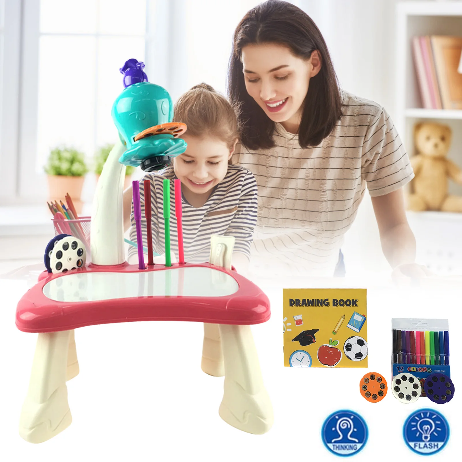 Children Led Projector Art Drawing Table Toys Kids Painting Board Desk Arts and Crafts Projection Educational Learning Toy
Children Led Projector Art Drawing Table Toys Kids Painting Board Desk Arts and Crafts Projection Educational Learning Toy