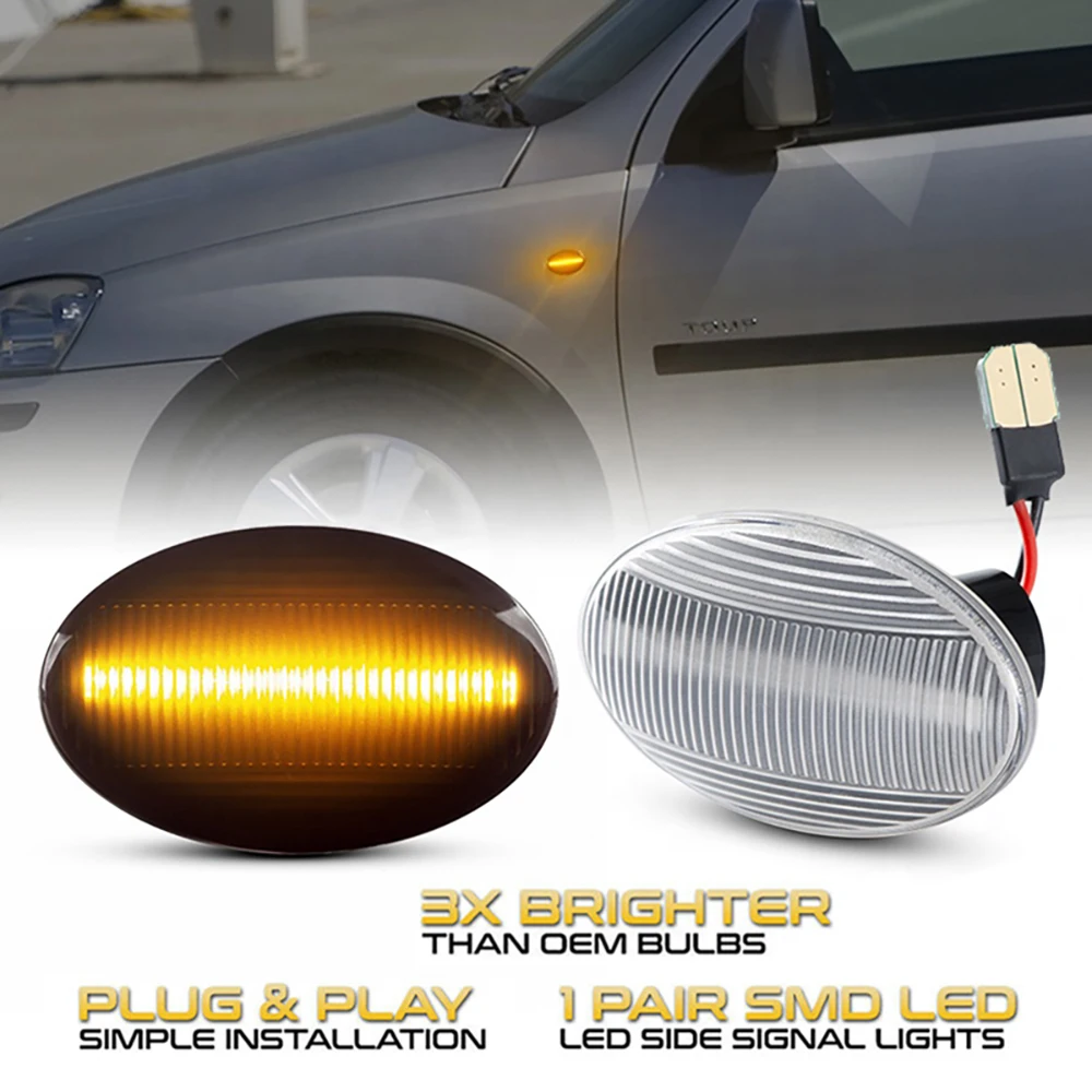 1 Pair Car Dynamic LED Side Marker Light Indicator Repeater Lamps For Vauxhall Corsa Combo Astra MK3 Meriva Tigra Sintra 
1 Pair Car Dynamic LED Side Marker Light Indicator Repeater Lamps For Vauxhall Corsa Combo Astra MK3 Meriva Tigra Sintra