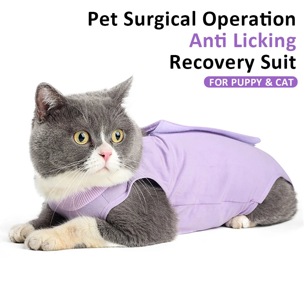 Pet Clothes Cats Surgical Operation Recovery Suit Abdominal Wounds Skin Disease Anti Licking After Surgery Suit For Cat Vest
Pet Clothes Cats Surgical Operation Recovery Suit Abdominal Wounds Skin Disease Anti Licking After Surgery Suit For Cat Vest