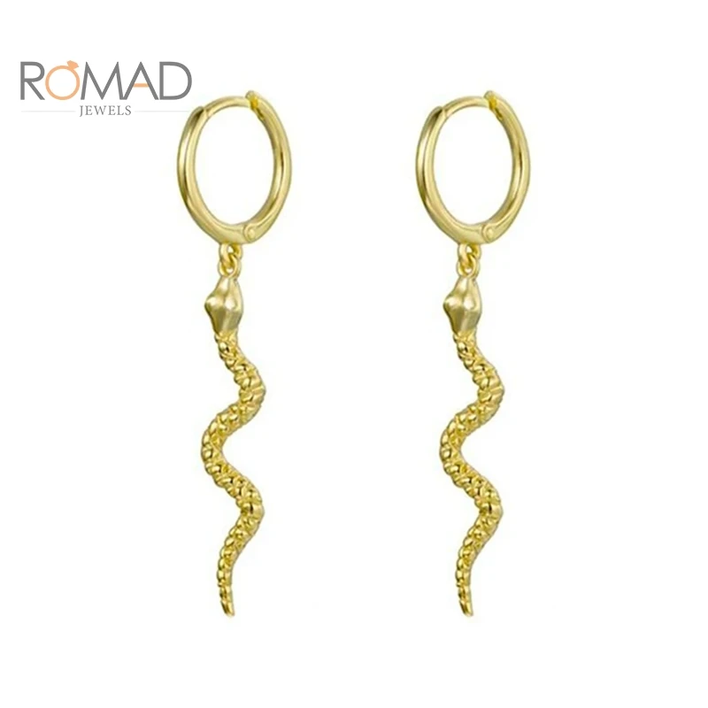 ROMAD Fashion Long Serpentine Snake Tassel Earrings 18k Gold Plating Earrings For Women Punk Animal Earrings Jewelry
ROMAD Fashion Long Serpentine Snake Tassel Earrings 18k Gold Plating Earrings For Women Punk Animal Earrings Jewelry