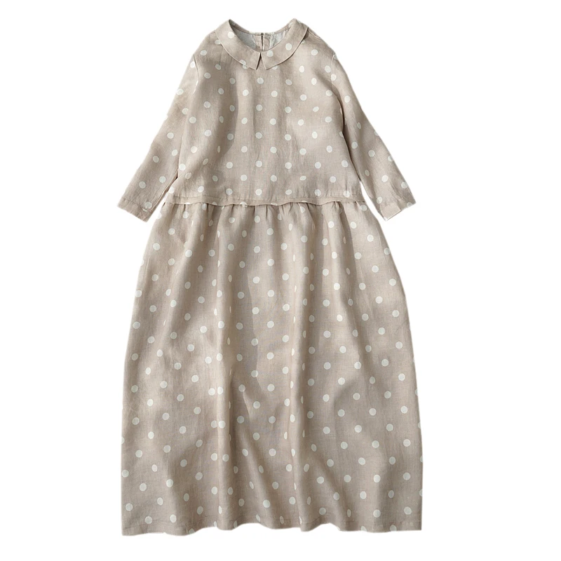 Платье Shuchan женское льняное в горошек, с рукавом три четверти, в японском стиле, лето 2021
Платье Shuchan женское льняное в горошек, с рукавом три четверти, в японском стиле, лето 2021