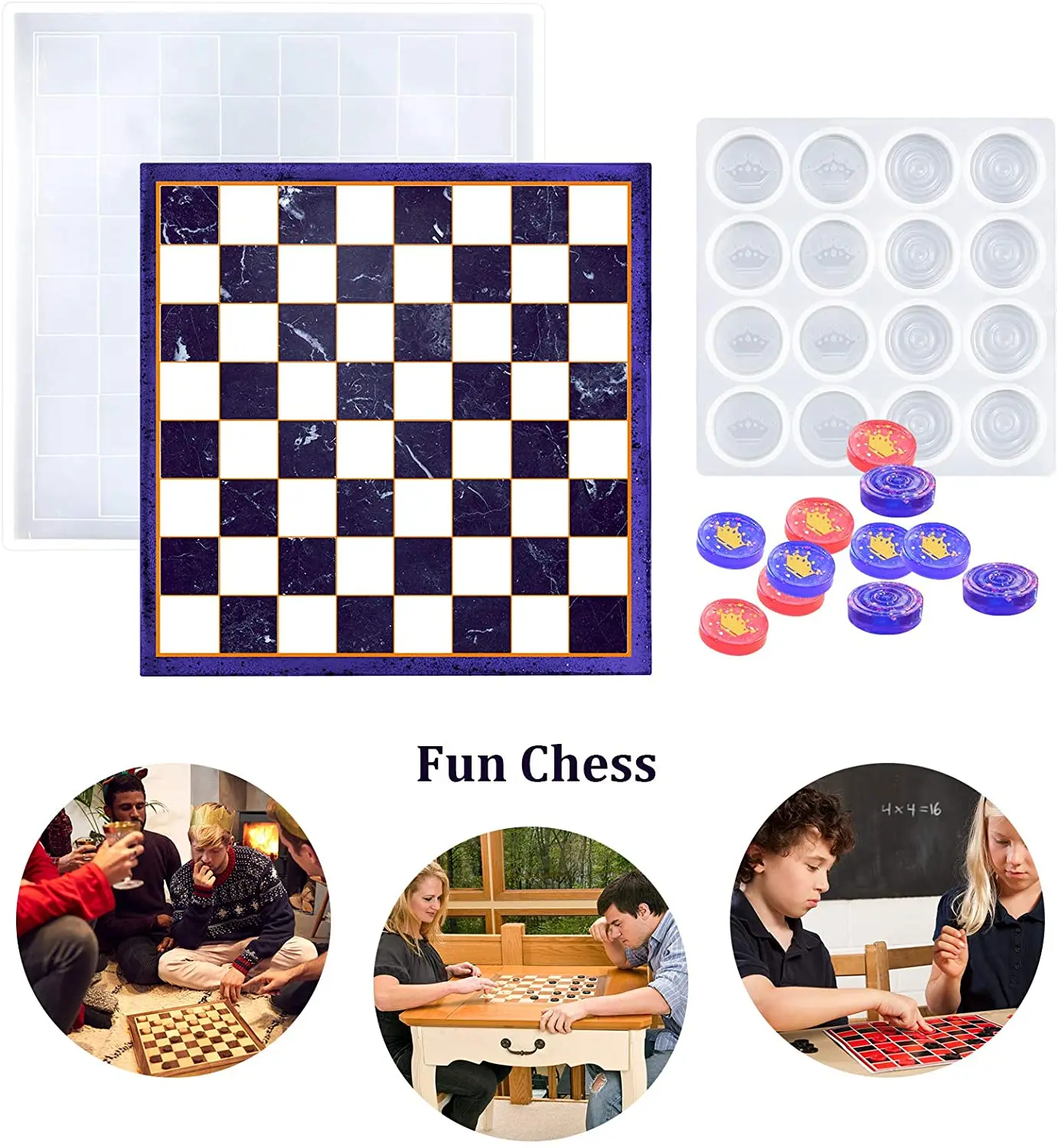 Family Board Games Jewelry Resin Casting Molds Resin Mold 1pc 3d Checkers Pieces Checker Resin Mold Set
Family Board Games Jewelry Resin Casting Molds Resin Mold 1pc 3d Checkers Pieces Checker Resin Mold Set