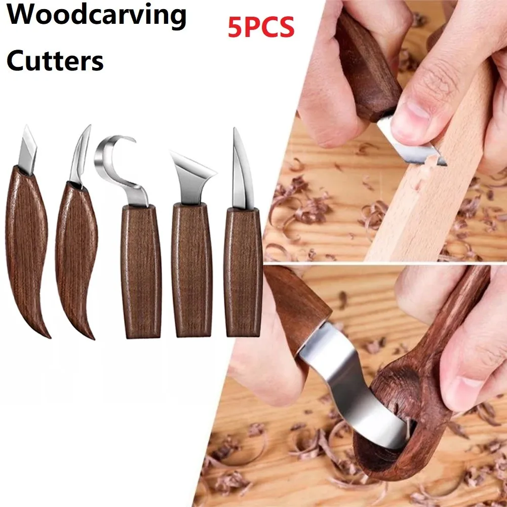 5PC Wood Carving Cutter Chisel Woodcarving Peeling Sculptural Spoon Hooked Tool Suitable For DIY Peeling Woodcarving
5PC Wood Carving Cutter Chisel Woodcarving Peeling Sculptural Spoon Hooked Tool Suitable For DIY Peeling Woodcarving