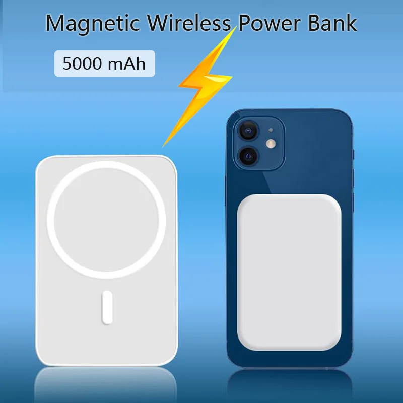 Wireless Charger Portable Magnetic Wireless Power Bank Phone External Battery For Iphone13 12 Pro Promax 5000MA Power Bank 
Wireless Charger Portable Magnetic Wireless Power Bank Phone External Battery For Iphone13 12 Pro Promax 5000MA Power Bank