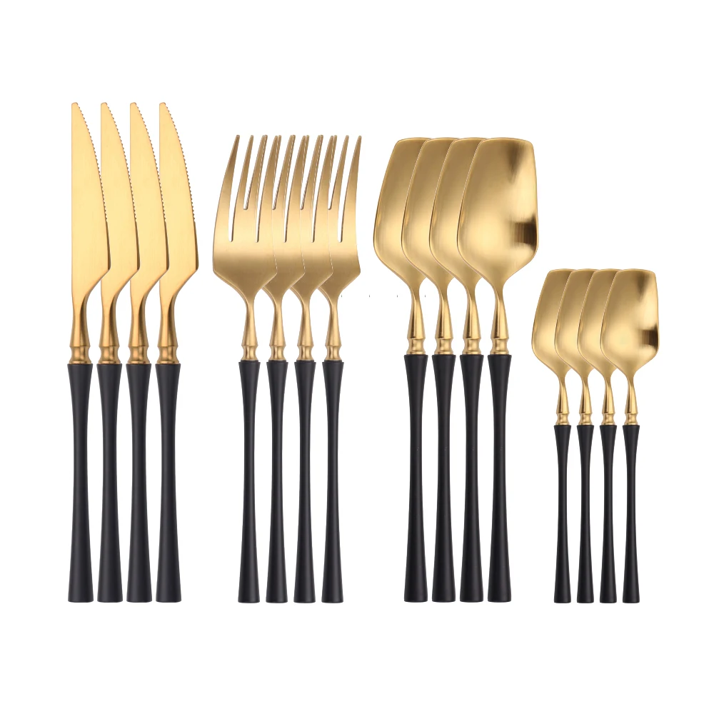 Western Tableware Gold Cutlery Set 16 Piece Cutlery 18/10 Stainless Steel Gold Spoon Fork Knife Kitchen Cutlery Set Dropshipping
Western Tableware Gold Cutlery Set 16 Piece Cutlery 18/10 Stainless Steel Gold Spoon Fork Knife Kitchen Cutlery Set Dropshipping