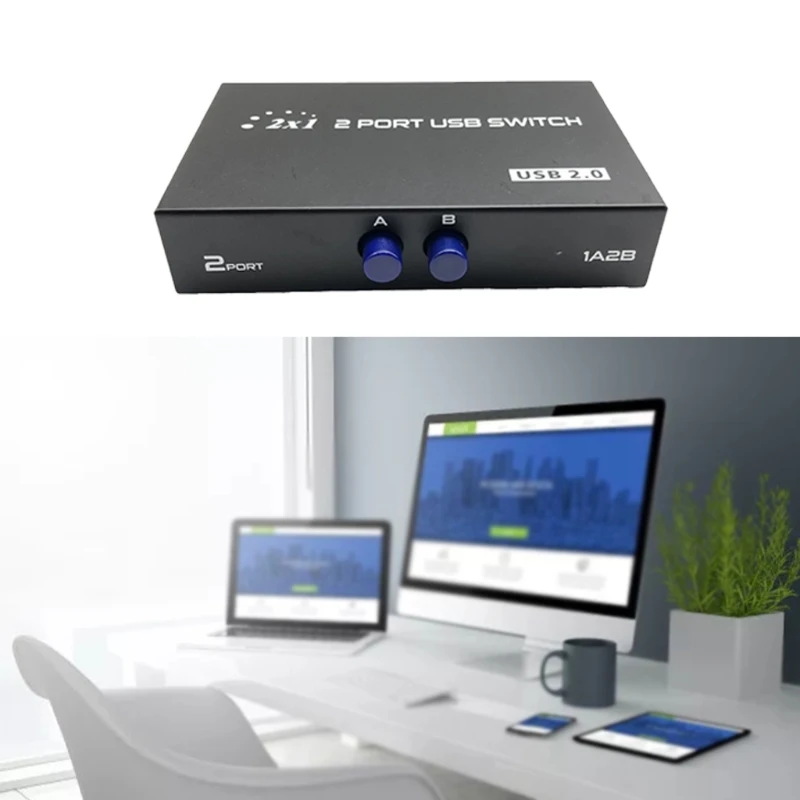 2-Port Manual KVM Switch For Scanner Mouse Keyboard 2 Port 2X1 KVM Switcher Splitter Hub Adapter Plug Play
2-Port Manual KVM Switch For Scanner Mouse Keyboard 2 Port 2X1 KVM Switcher Splitter Hub Adapter Plug Play