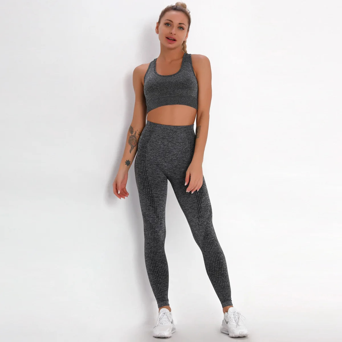 2pcs Seamless Women Yoga Set High Waist Leggings Pants Bra Tank Tops Running Tracksuit Female Gymwear Fitness Sportswear
2pcs Seamless Women Yoga Set High Waist Leggings Pants Bra Tank Tops Running Tracksuit Female Gymwear Fitness Sportswear