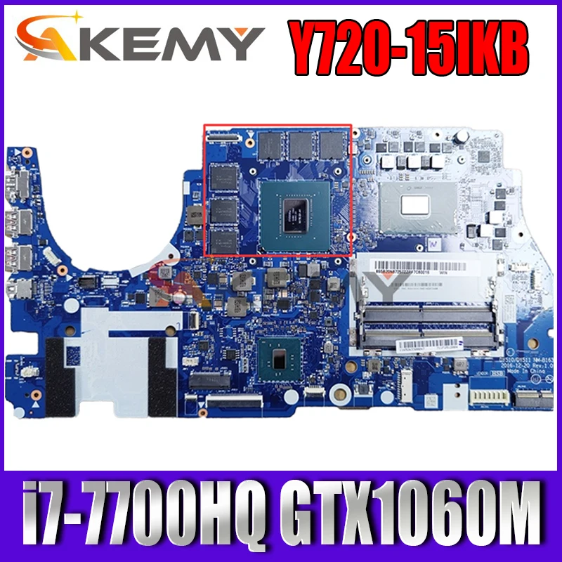 NM-B163 для Lenovo Y720-15IKB R720 материнская плата для ноутбука с процессором i7-7700HQ SR32Q CPU:GTX1060M 6G DDR4 100% полностью протестирована
NM-B163 для Lenovo Y720-15IKB R720 материнская плата для ноутбука с процессором i7-7700HQ SR32Q CPU:GTX1060M 6G DDR4 100% полностью протестирована
