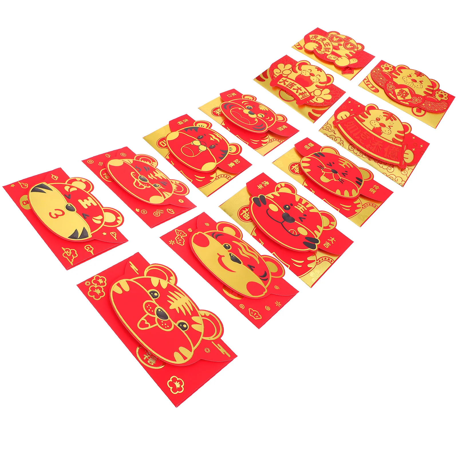 12pcs Auspicious Money Packets Chinese Zodiac Envelopes Tiger Year Fortune Red Packets
12pcs Auspicious Money Packets Chinese Zodiac Envelopes Tiger Year Fortune Red Packets