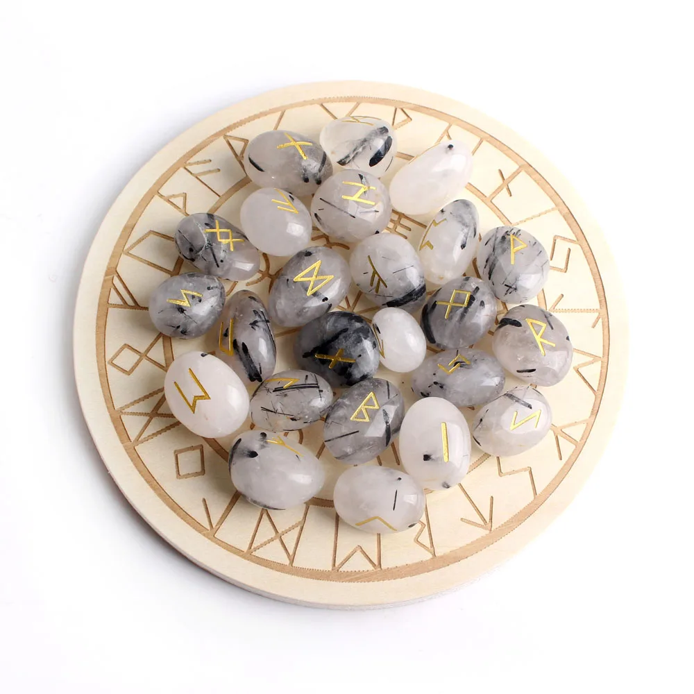 25pcs Natural Black Rutilated Quartz Crystal Rune White Stones Tourmaline Divination Fortune-telling Runes Healing Gift Decor
25pcs Natural Black Rutilated Quartz Crystal Rune White Stones Tourmaline Divination Fortune-telling Runes Healing Gift Decor