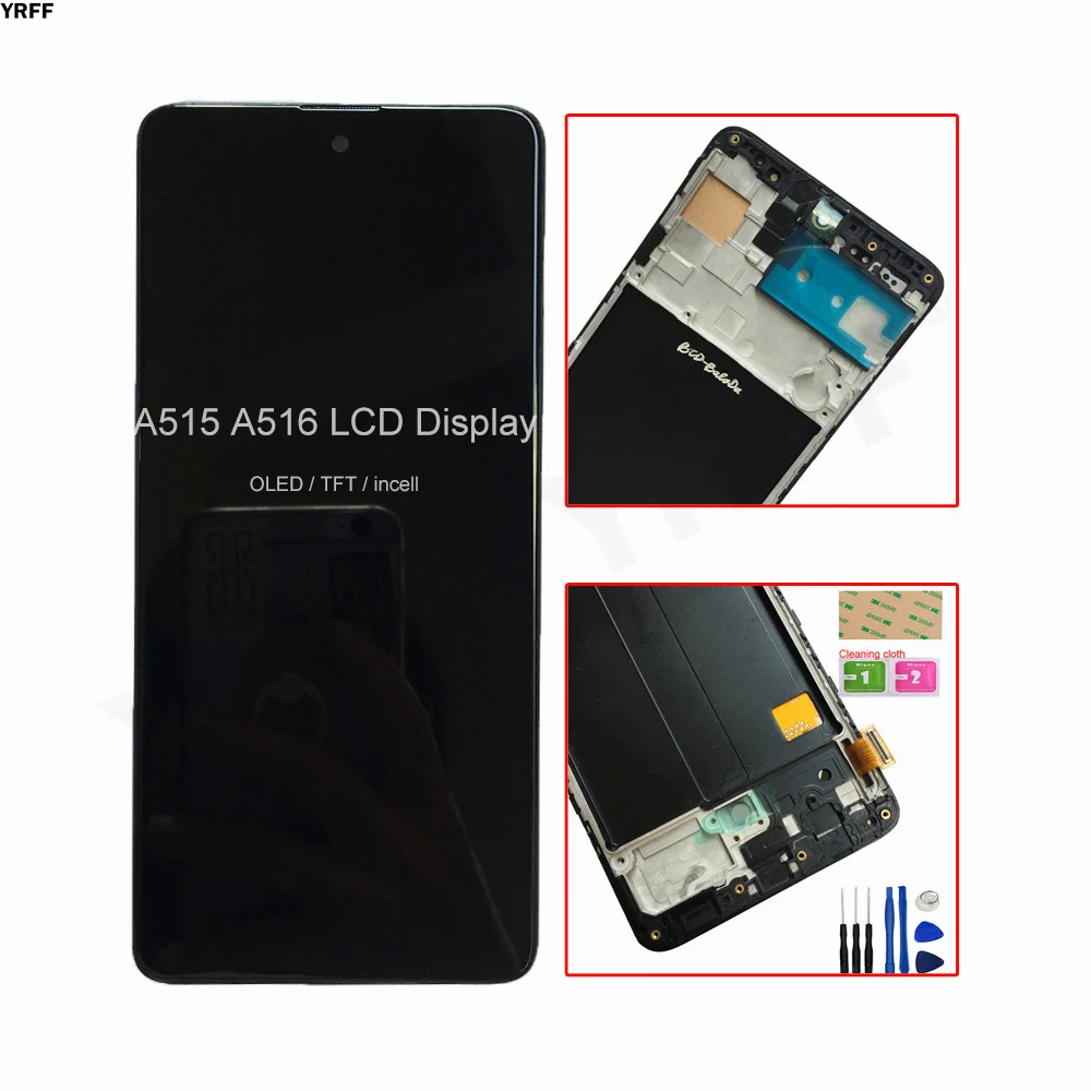 For Samsung Galaxy A51 LCD A515 A515F A515FD lcd Display Touch Screen Digitizer With Frame Assembly Repair Parts Good Quality
For Samsung Galaxy A51 LCD A515 A515F A515FD lcd Display Touch Screen Digitizer With Frame Assembly Repair Parts Good Quality