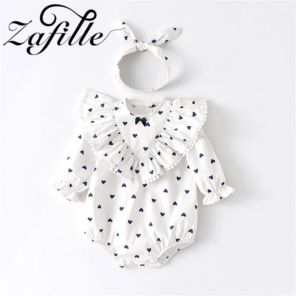 ZAFILLE Girls Bodysuit Heart Printed Newborn Jumpsuit Kids Toddler Costume Sweet Baby's Rompers Ruffles Children's Outfits Girls
ZAFILLE Girls Bodysuit Heart Printed Newborn Jumpsuit Kids Toddler Costume Sweet Baby's Rompers Ruffles Children's Outfits Girls