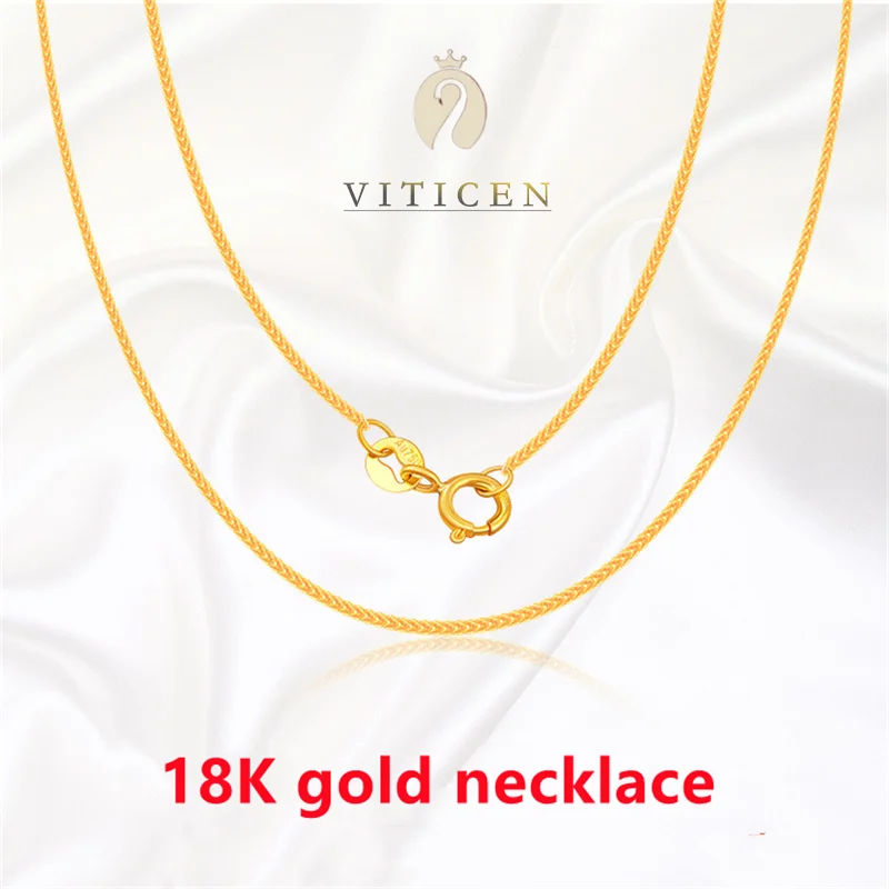 VITICEN 18K Rose Gold Necklace Woman Jewelry AU750 Serpentine Necklace Woman Chain Around The Neck 18K Gold Necklace Adjustable 
VITICEN 18K Rose Gold Necklace Woman Jewelry AU750 Serpentine Necklace Woman Chain Around The Neck 18K Gold Necklace Adjustable