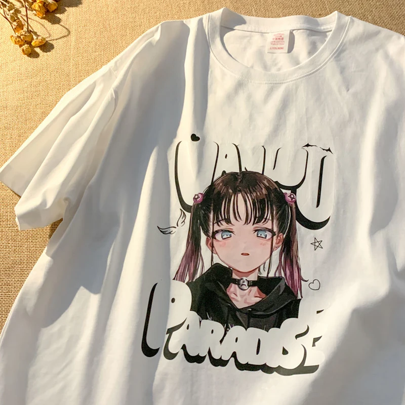 2022 Summer Kawaii Short Sleeved T Shirt y2k Clothes Japan Loose BF Harajuku Cute Anime Cartoon T-shirts Women Tops Streetwear 
2022 Summer Kawaii Short Sleeved T Shirt y2k Clothes Japan Loose BF Harajuku Cute Anime Cartoon T-shirts Women Tops Streetwear