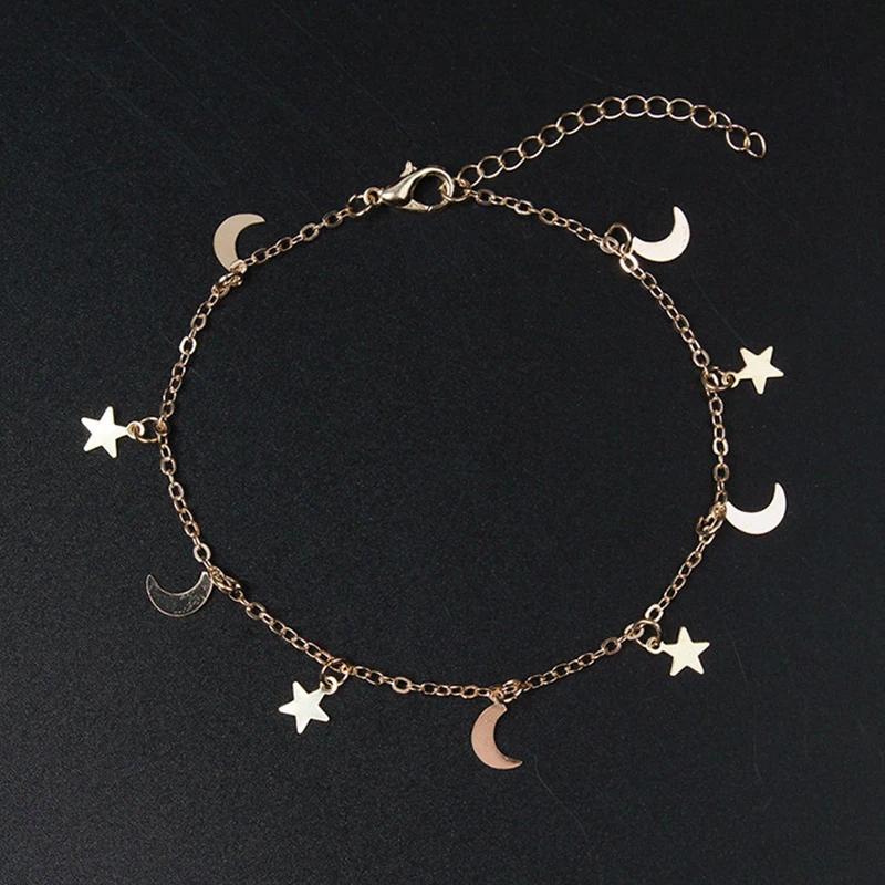 Gold Silver Plated Moon Star Charms Bracelet For Women Fashion Accessories Chain Anklet Bracelets & Bangles
Gold Silver Plated Moon Star Charms Bracelet For Women Fashion Accessories Chain Anklet Bracelets & Bangles