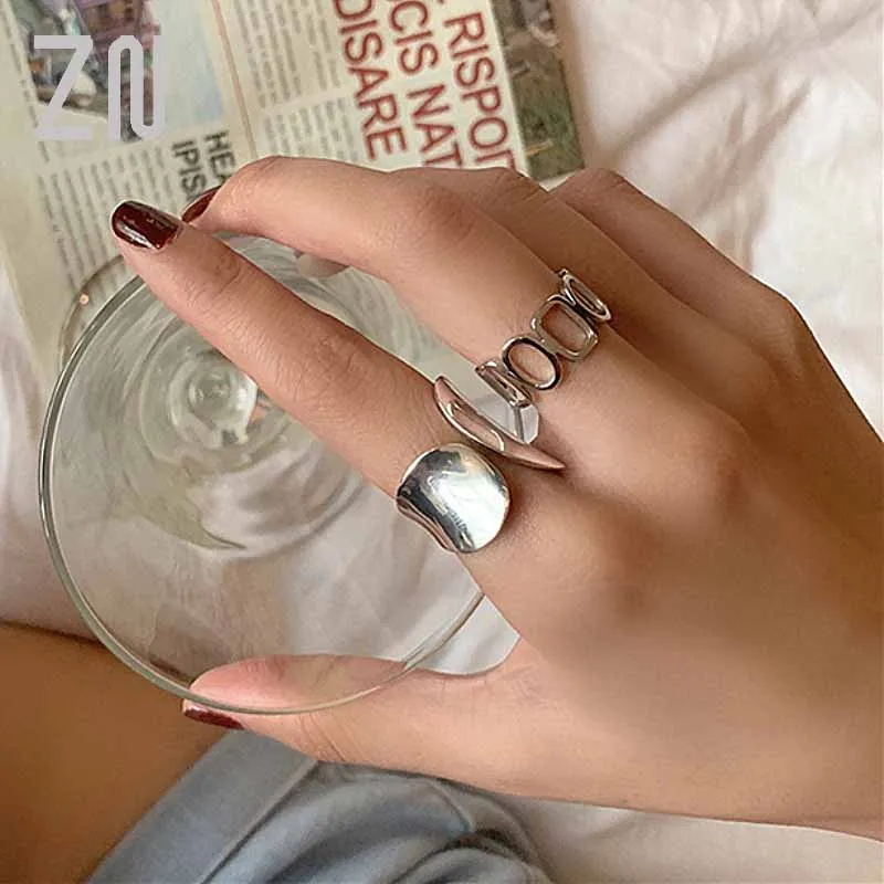 ZN Minimalist 925 Sterling Silver Wide Rings for Women Girl Fashion Creative Hollow Geometric Handmade Jewelry Accessories Gifts
ZN Minimalist 925 Sterling Silver Wide Rings for Women Girl Fashion Creative Hollow Geometric Handmade Jewelry Accessories Gifts