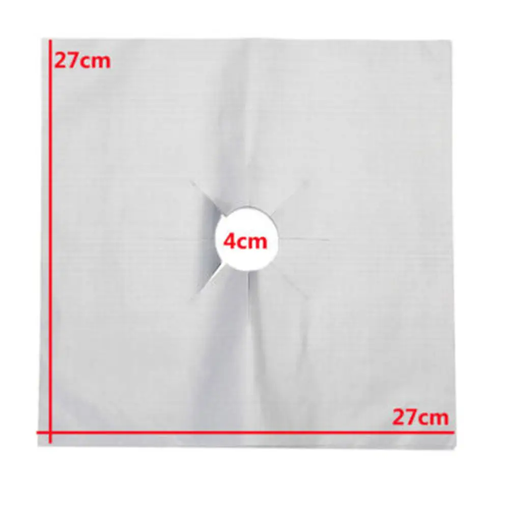 

4pcs 27*27Cm Square Kitchen Reusable Gas Cover Stove Burner Mat Temperature Anti-fouling Oil Protector Pad Liner Cleaning Tools
