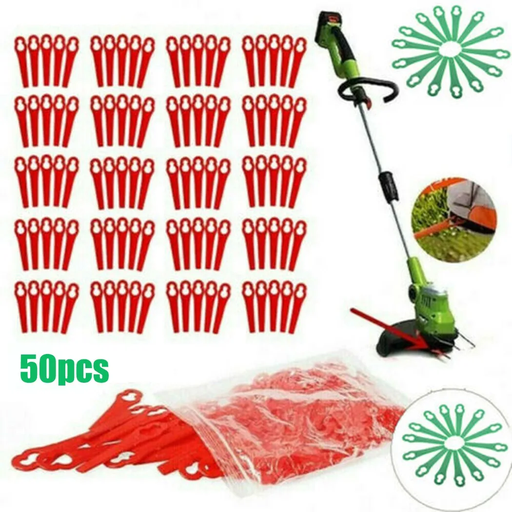 50pcs Plastic Blade Pendants For Cordless Grass Trimmer Blade Cutter Lawn Trimmer Spare Blade Garden Replacement Tools
50pcs Plastic Blade Pendants For Cordless Grass Trimmer Blade Cutter Lawn Trimmer Spare Blade Garden Replacement Tools