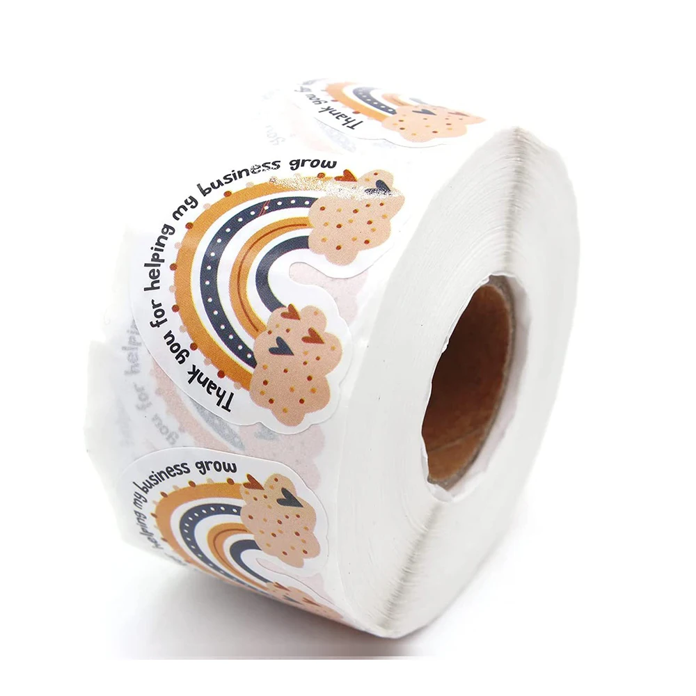 500pcs/roll Rainbow Sticker Thank You for Helping My Business Grow Handmade Sticker Sealing Labels for Packaging
500pcs/roll Rainbow Sticker Thank You for Helping My Business Grow Handmade Sticker Sealing Labels for Packaging