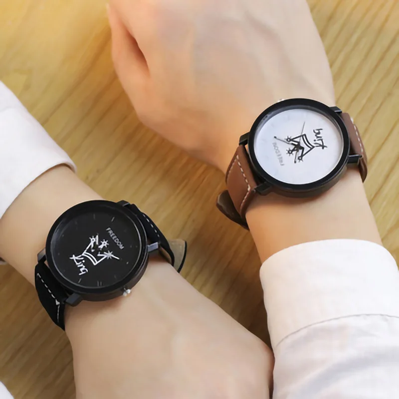 Creative Crown Watch King & Queen Leather Quartz Wrist Watch Women Men Male Clock Lady Fashion Lovers Watches Gift
Creative Crown Watch King & Queen Leather Quartz Wrist Watch Women Men Male Clock Lady Fashion Lovers Watches Gift