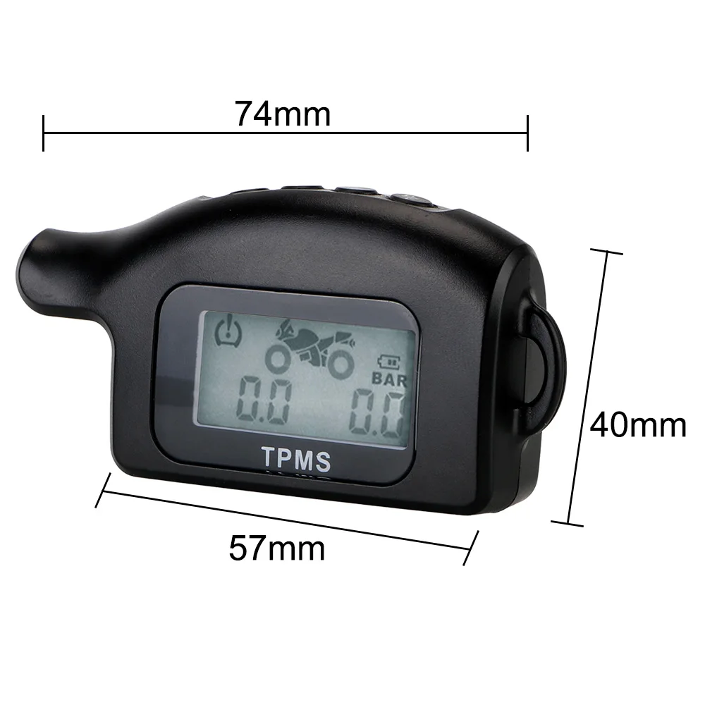 Wireless Motor Tire Pressure Monitoring Alarm System LCD Display Tyre Temperature Motorcycle TPMS With 2 External Sensor
Wireless Motor Tire Pressure Monitoring Alarm System LCD Display Tyre Temperature Motorcycle TPMS With 2 External Sensor