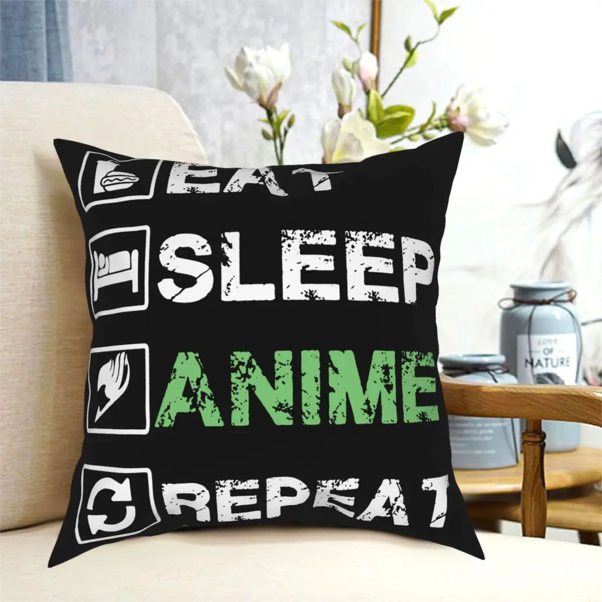 Eat Sleep Anime Repeat Fairy Pillowcase Printing Fabric Cushion Cover Decorations Pillow Case Cover Home Dropshipping 45X45cm
Eat Sleep Anime Repeat Fairy Pillowcase Printing Fabric Cushion Cover Decorations Pillow Case Cover Home Dropshipping 45X45cm