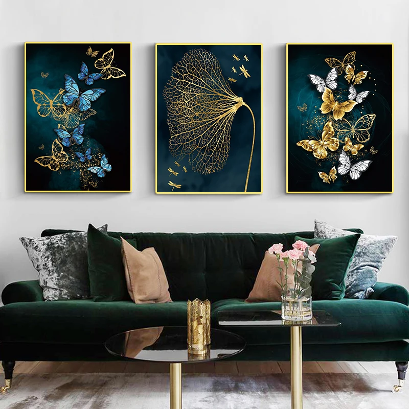 Blue Gold Butterfly Abstract Poster Picture Canvas Painting Modern Luxury Wall Art for Living Room Home Cuadros Decor Prints
Blue Gold Butterfly Abstract Poster Picture Canvas Painting Modern Luxury Wall Art for Living Room Home Cuadros Decor Prints
