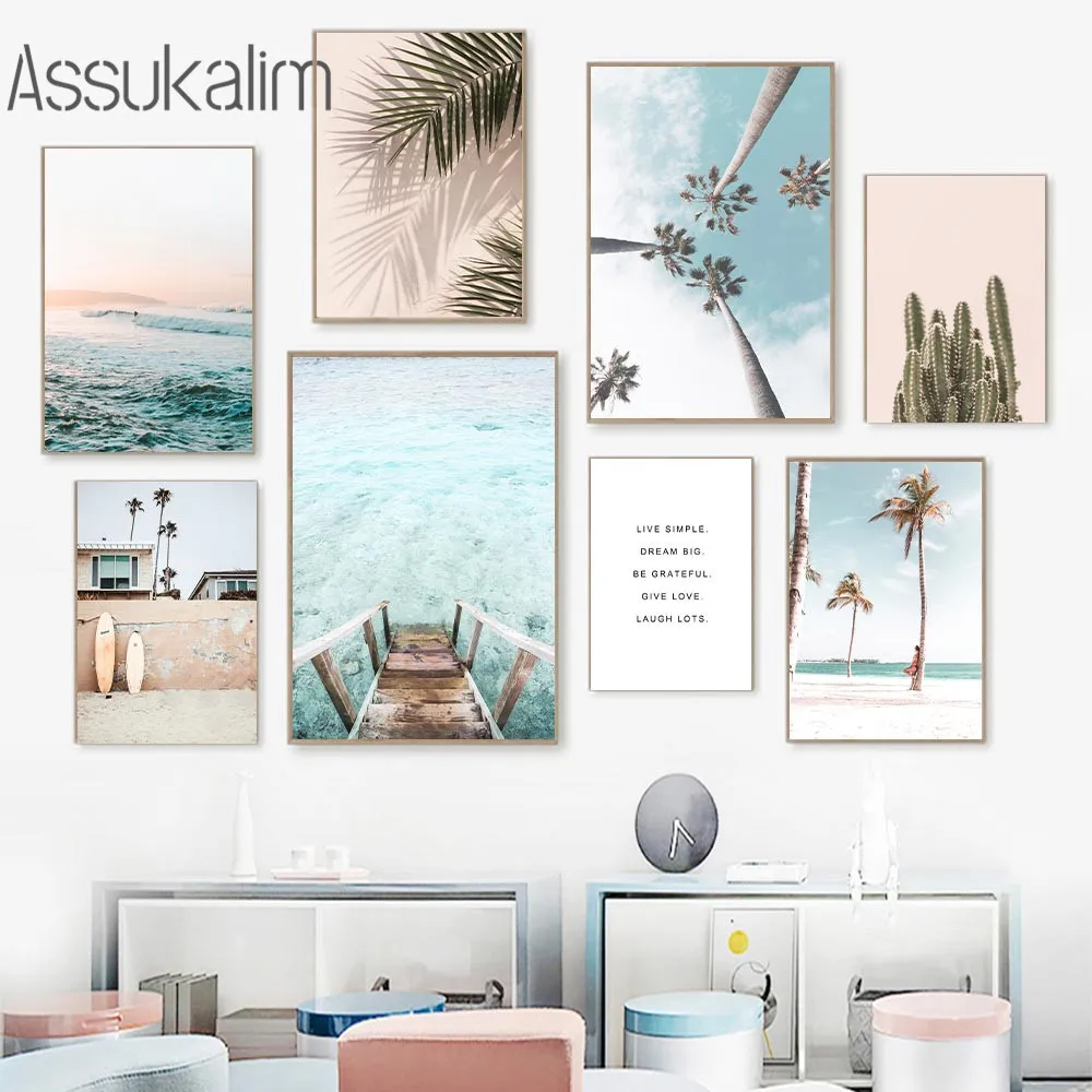 Ocean Scenery Wall Art Canvas Painting Surfboard Print Palm Tree Poster Beach Prints Nodic Wall Pictures for Living Room Decor
Ocean Scenery Wall Art Canvas Painting Surfboard Print Palm Tree Poster Beach Prints Nodic Wall Pictures for Living Room Decor