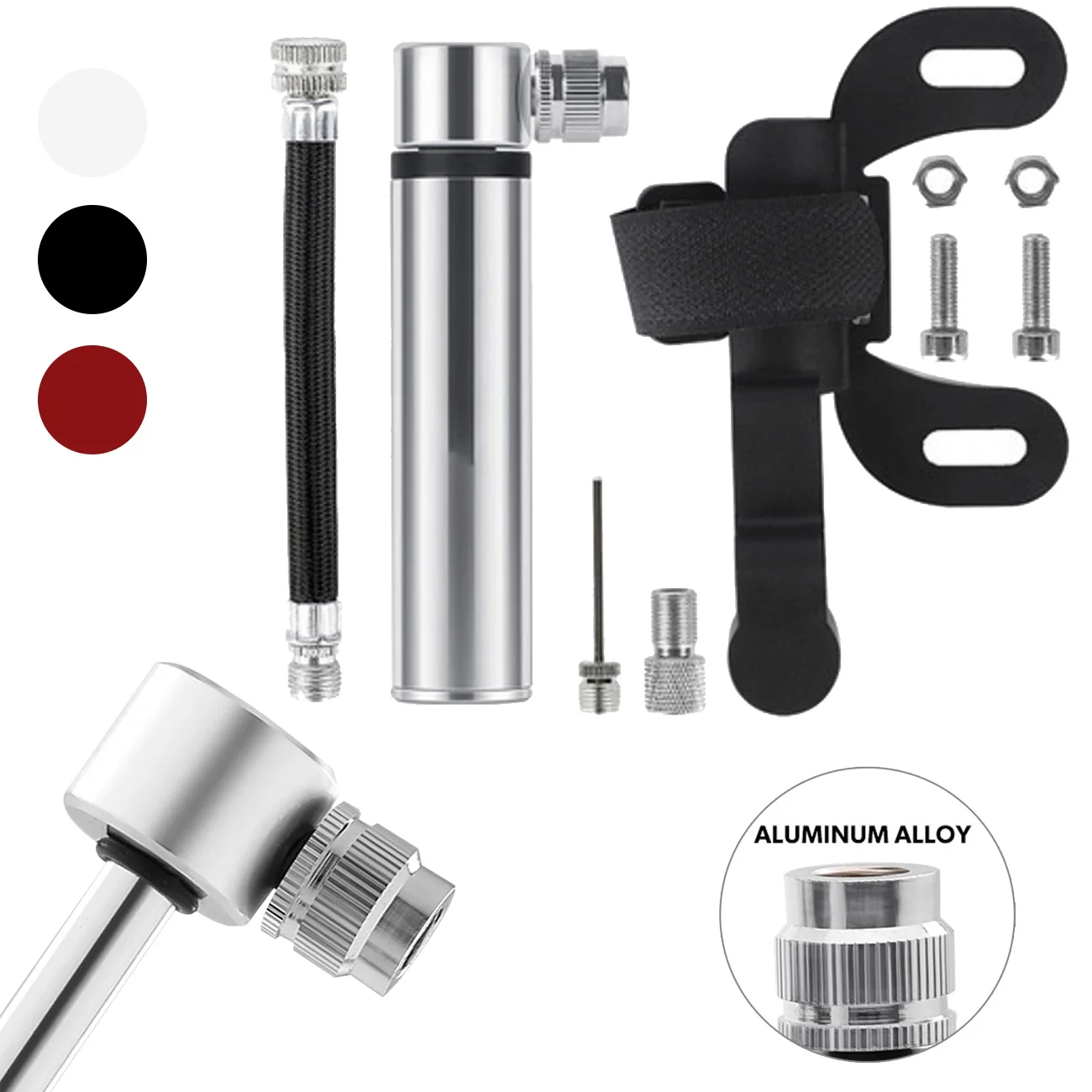 Portable Bicycle Pump Mini Hand Cycling Air Pump Aluminum Alloy Ball Needle High Pressure Bicycle Air Needle Inflator
Portable Bicycle Pump Mini Hand Cycling Air Pump Aluminum Alloy Ball Needle High Pressure Bicycle Air Needle Inflator