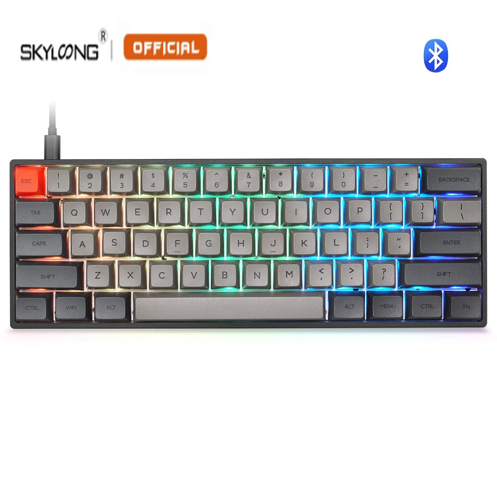 Оптическая Bluetooth клавиатура SKYLOONG SK61 с клавишами, клавиатура с RGB-переключателем для компьютера, с подсветкой аксессуары для геймеров Type-C
Оптическая Bluetooth клавиатура SKYLOONG SK61 с клавишами, клавиатура с RGB-переключателем для компьютера, с подсветкой аксессуары для геймеров Type-C