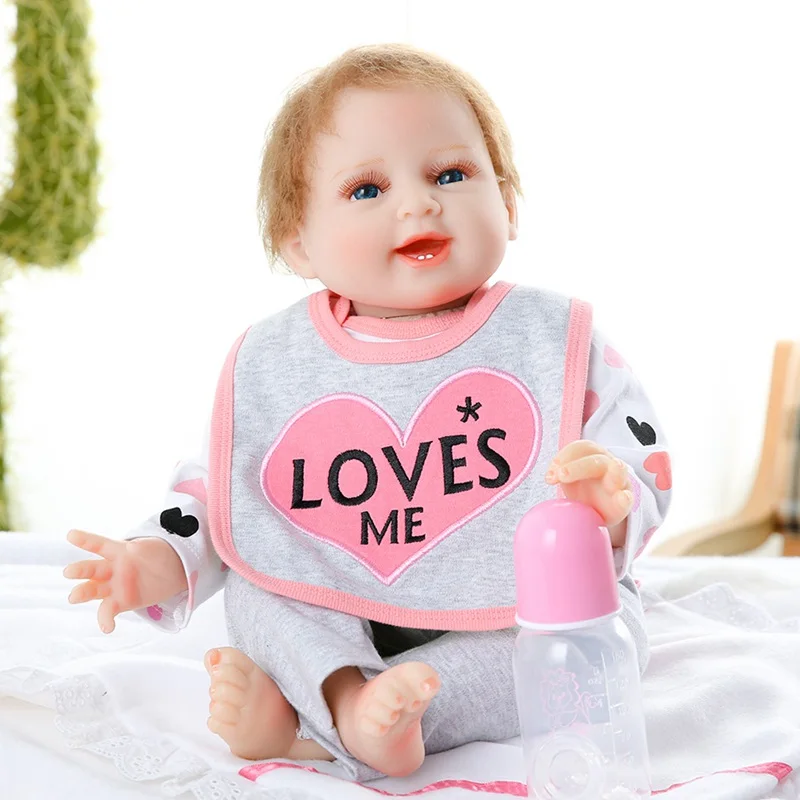 55CM Reborn Baby Dolls Adorable Lifelike Baby Reborn Dolls For Girls Cloth Body Soft Blue Eyes Gift For Children
55CM Reborn Baby Dolls Adorable Lifelike Baby Reborn Dolls For Girls Cloth Body Soft Blue Eyes Gift For Children